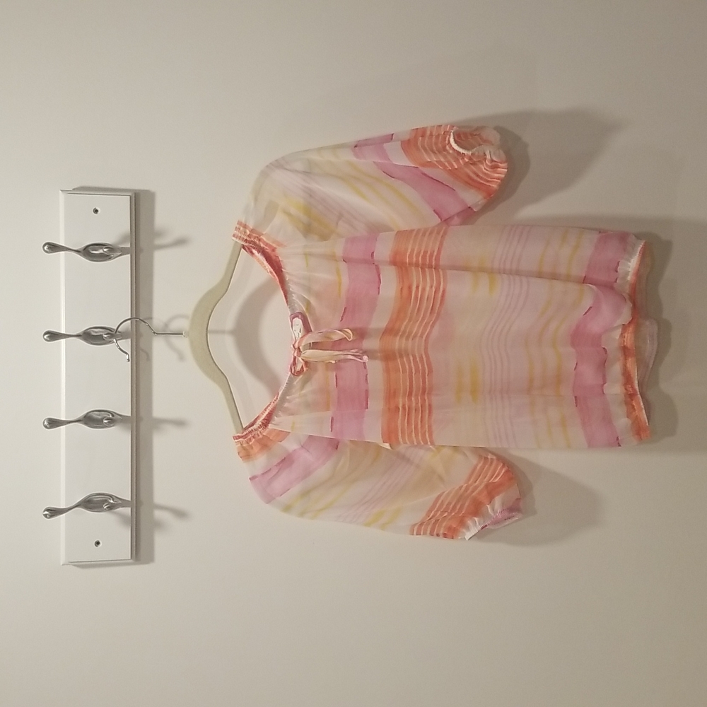 Pinc sheer beachy blouse